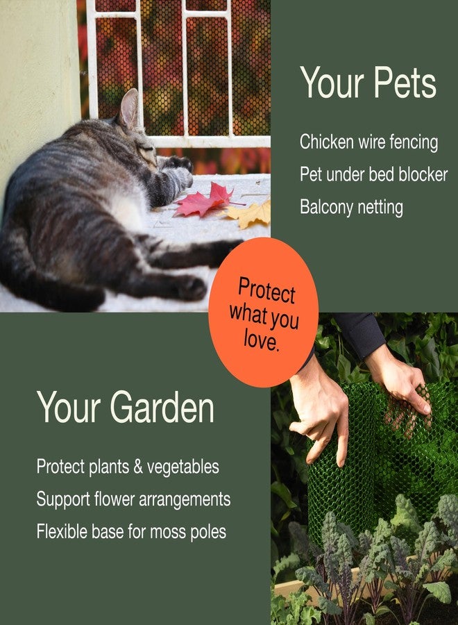 MaPorch Plastic Chicken Wire Mesh Fence - Black Mesh, 15.7 in x 10 ft - Quick-Install Chicken Wire Fencing - Plant Protectors from Animals - Durable Garden Netting - Pet & Poultry Netting (2-Pack) - Image 4