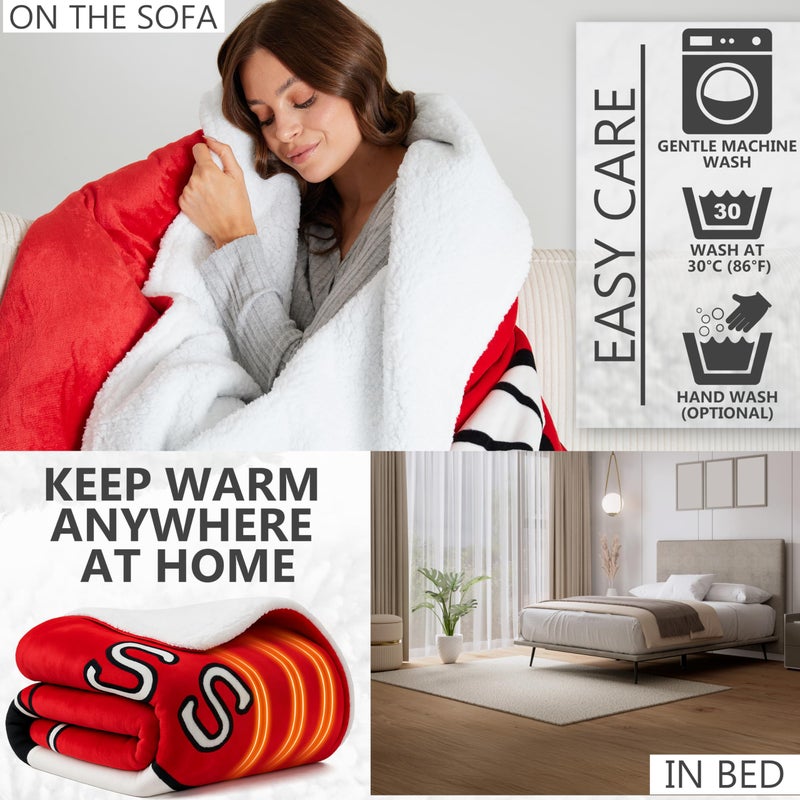 Get Trend Peanuts Snoopy Heated Blanket Electric, Queen Size Luxurious Fleece Blanket, 9 Heat Settings Auto Shut-Off, 90x90in, Gifts for Mom, Grandma, Grandpa (Red Snoopy, Queen US) - Image 4