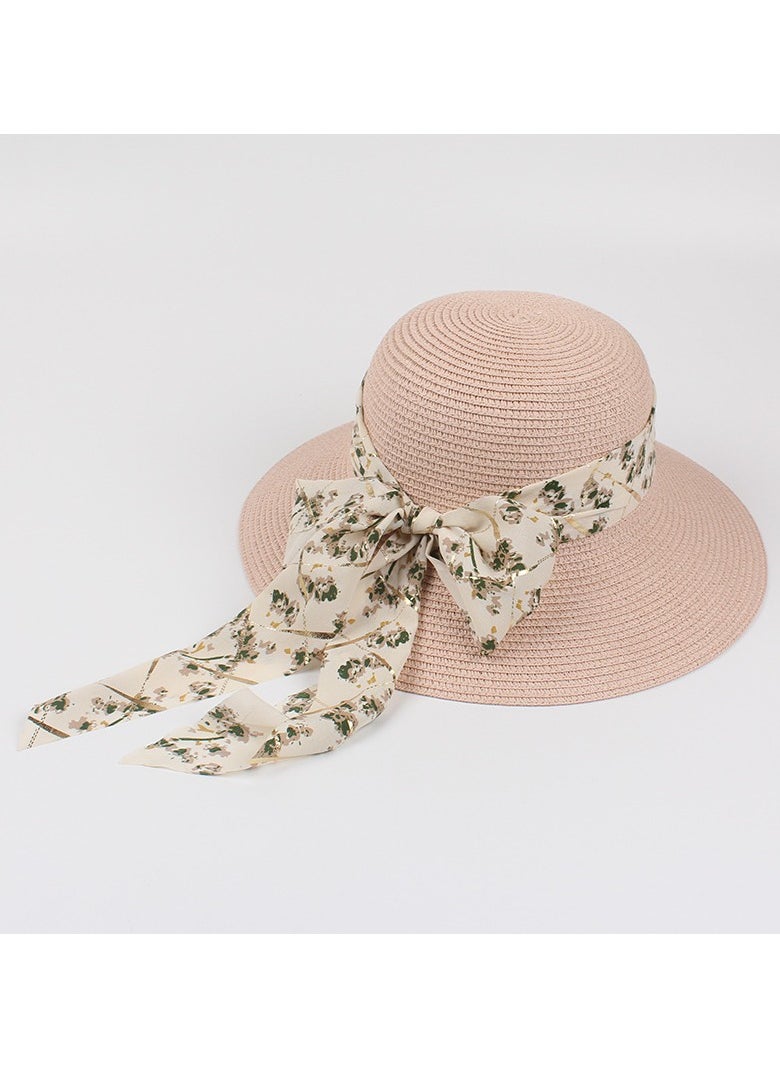KUYING - New Fashion Ribbon Bow Straw Hat - Image 1
