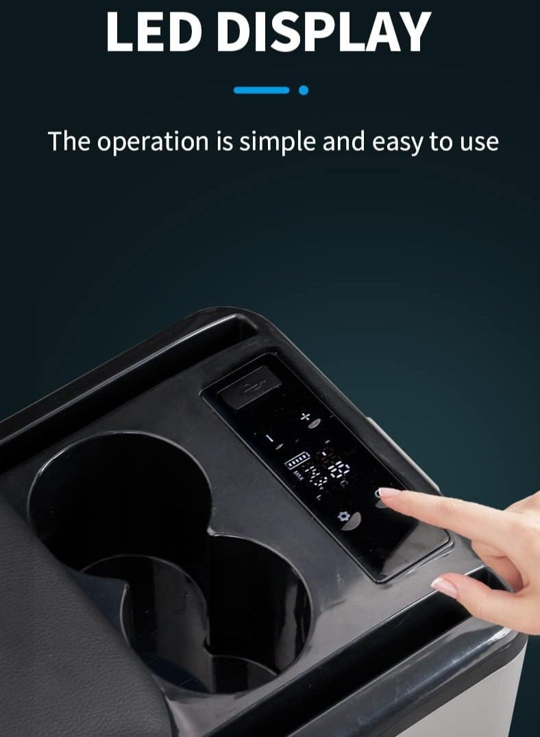 كروني Crony 15L Portable Vehicle Refrigerator – Mini Freezer with LCD Display, Foam Insulation, 12V DC Car Cooler with Wheels & Internal Freezer Compartment - Image 5