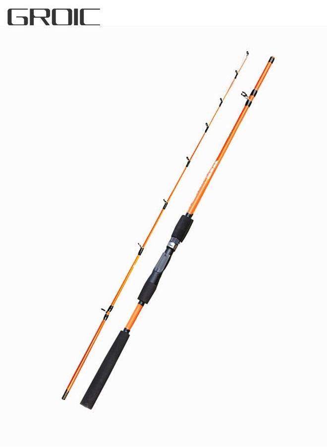 GROIC Fishing Rod Lightweight Ultra-Sensitive Spinning Straight with Comfort Grip Rod Handle Angling Pole Portable 2.4m  - Image 1