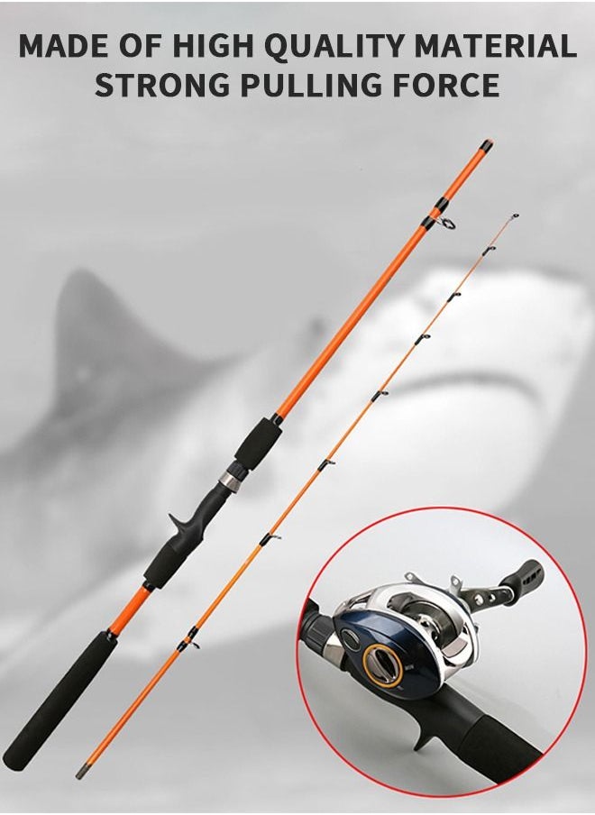 GROIC Fishing Rod Lightweight Ultra-Sensitive Spinning Straight with Comfort Grip Rod Handle Angling Pole Portable 2.4m  - Image 2