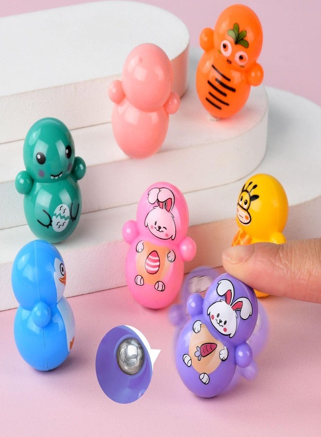 FFNIU Mini Tumbler Toy, 70pcs Animal Tumbler Toys for Kids, Doll Tumblers Toys for Classroom Rewards Goodie Bag Filler Birthday Party Favors - Image 5