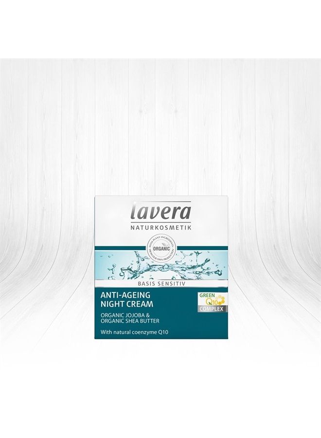 Lavera Natural Anti-Aging Night Cream For Sensitive Skin - Lightweight, Fast-Absorbing - Softer, Smoother, Soothed and Younger Complexion (1.6 oz) - Image 2