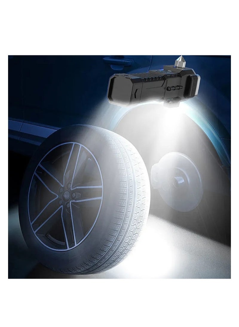 تشوانغ دي Multifunctional Waterproof Flashlight Outdoor Rechargeable Three Speed Dimming With Safety Hammer - Image 3