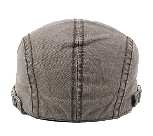 Quanhaigou Unisex Denim Newsboy Hats Flat Ivy Gatsby Cabbie Driving Berets Hat Cotton Dad Cap for Men Women (Army Green) - Image 3