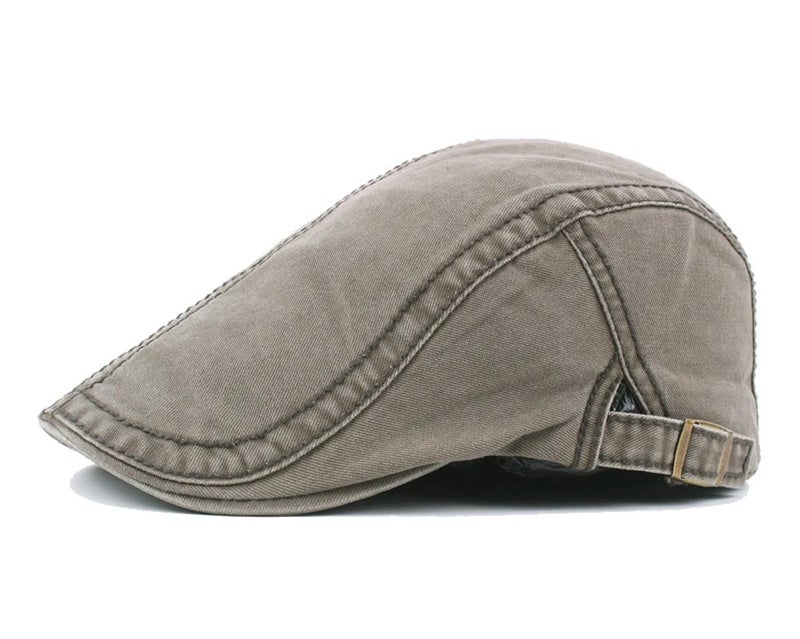 Quanhaigou Unisex Denim Newsboy Hats Flat Ivy Gatsby Cabbie Driving Berets Hat Cotton Dad Cap for Men Women (Army Green) - Image 1