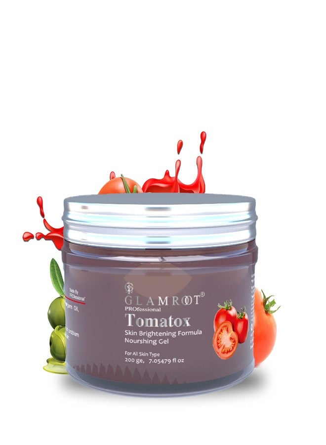 Glamroot Tomato Skin Brightening Facial Nourishing Gel with Tomato extract, Olive Oil, Wheatgerm Oil, Synthetic Bees Wax, Glycerine, Polysorbate 60. (for men/women/girls) - Image 1