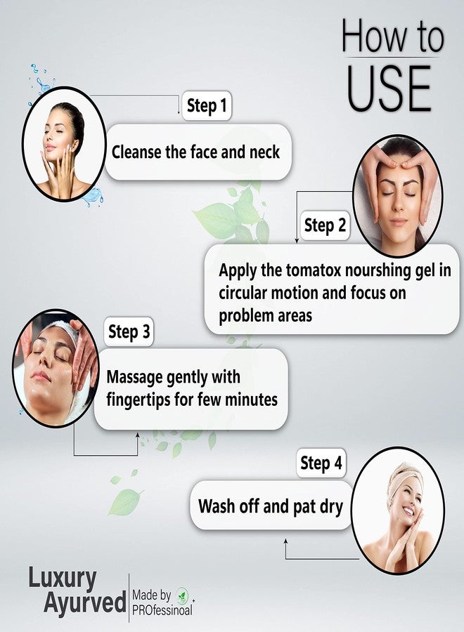 Glamroot Tomato Skin Brightening Facial Nourishing Gel with Tomato extract, Olive Oil, Wheatgerm Oil, Synthetic Bees Wax, Glycerine, Polysorbate 60. (for men/women/girls) - Image 3