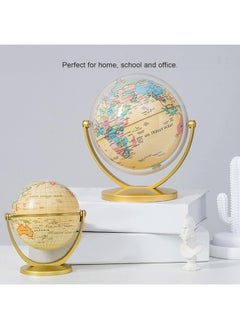 Geography Globe,Mini Antique Globe for Kids Learning,Vintage World Globe ,World Globe Educational Tool Rotating Globe for Office Home School With Stand