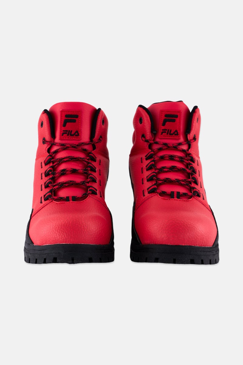 FILA Men Derail Lace Up Outdoor Boots, Red  - Image 3