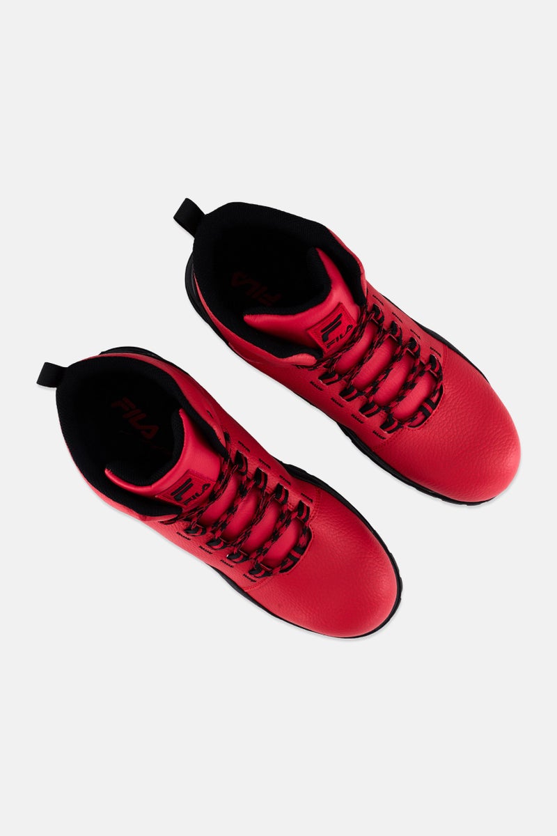FILA Men Derail Lace Up Outdoor Boots, Red  - Image 4