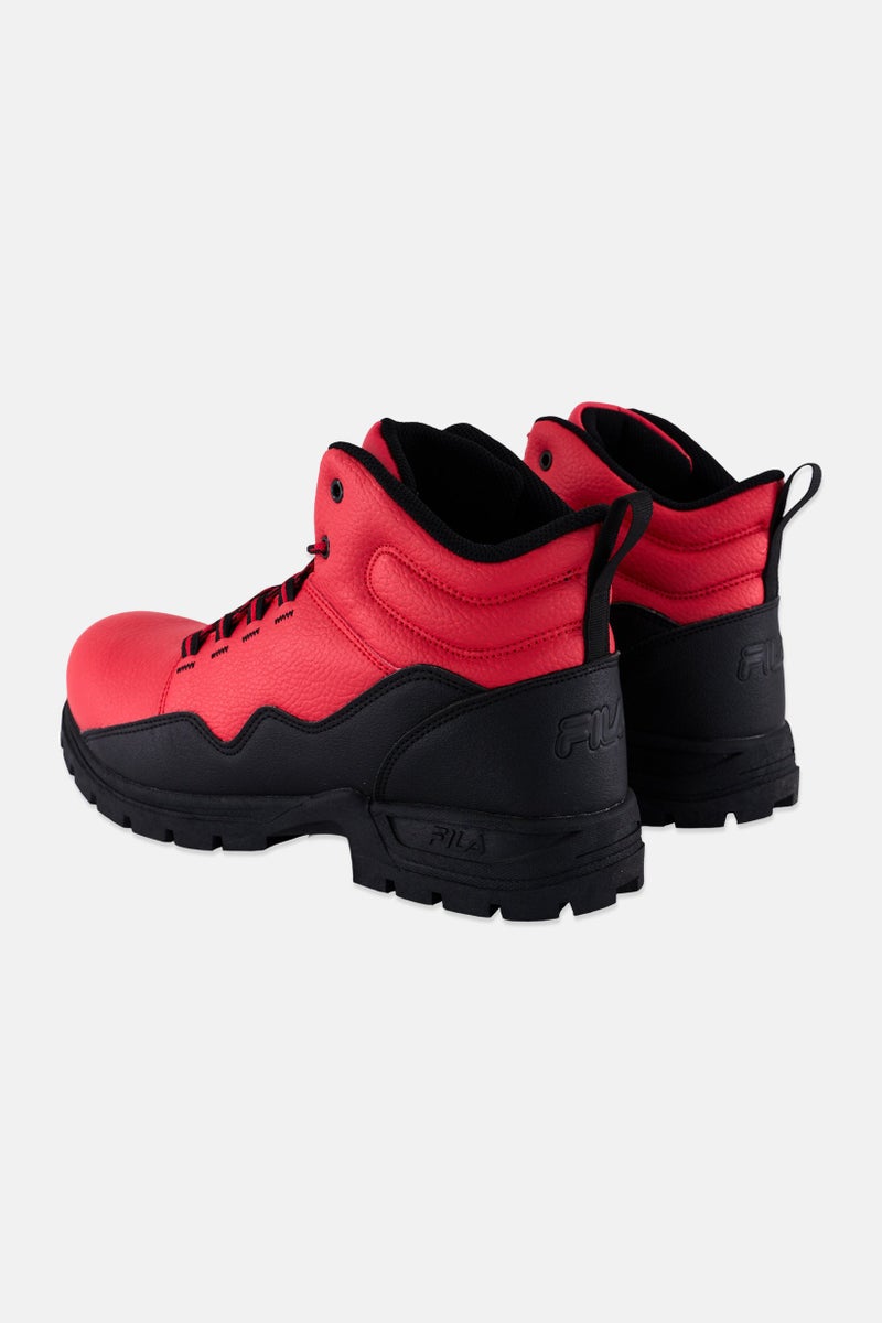 FILA Men Derail Lace Up Outdoor Boots, Red  - Image 2