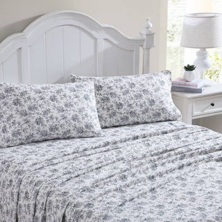 Laura Ashley Home - 3 pieces Twin Sheets  Cotton Flannel Bedding Set  Brushed for Extra Softness & Comfort (Black Faye Toile  Twin) - pzsku/Z3D1EE07B6F3401EE9FBAZ/45/1749651281/690e5be6-eac0-4a8b-ad5b-efc85b1d01de