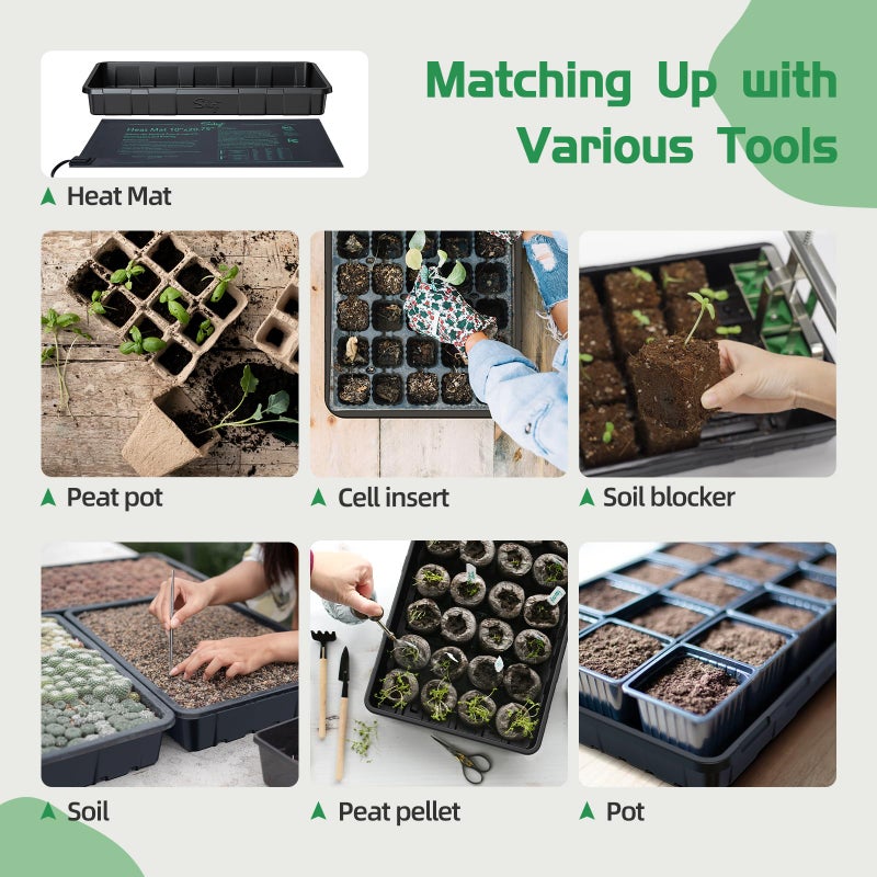 SOLIGT Extra Thick Heavy Duty 10 Pack 1020 Seed Starting Trays - Microgreens Growing Trays Seedling Plant Germination Starter Tray Transplant Fodder Flats, No Holes, No Leakage, Reusableâ€¦ - Image 4