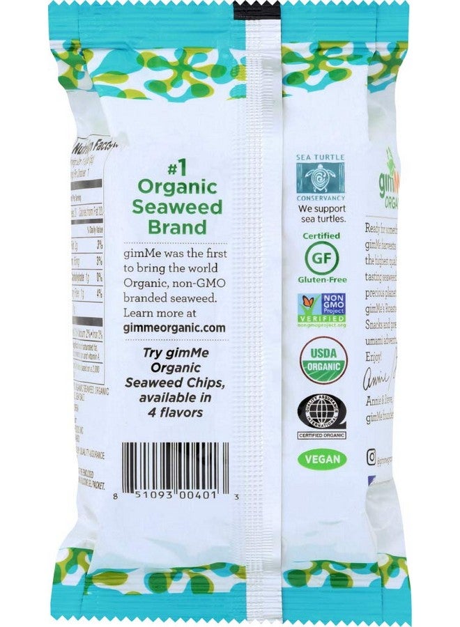 غيمي Gimme Seaweed، أعشاب بحرية عضوية محمصة، (5 جرام)، خالية من الكائنات المعدلة وراثيًا وخالية من الجلوتين، ملح البحر، 0.17 أونصة - Image 2