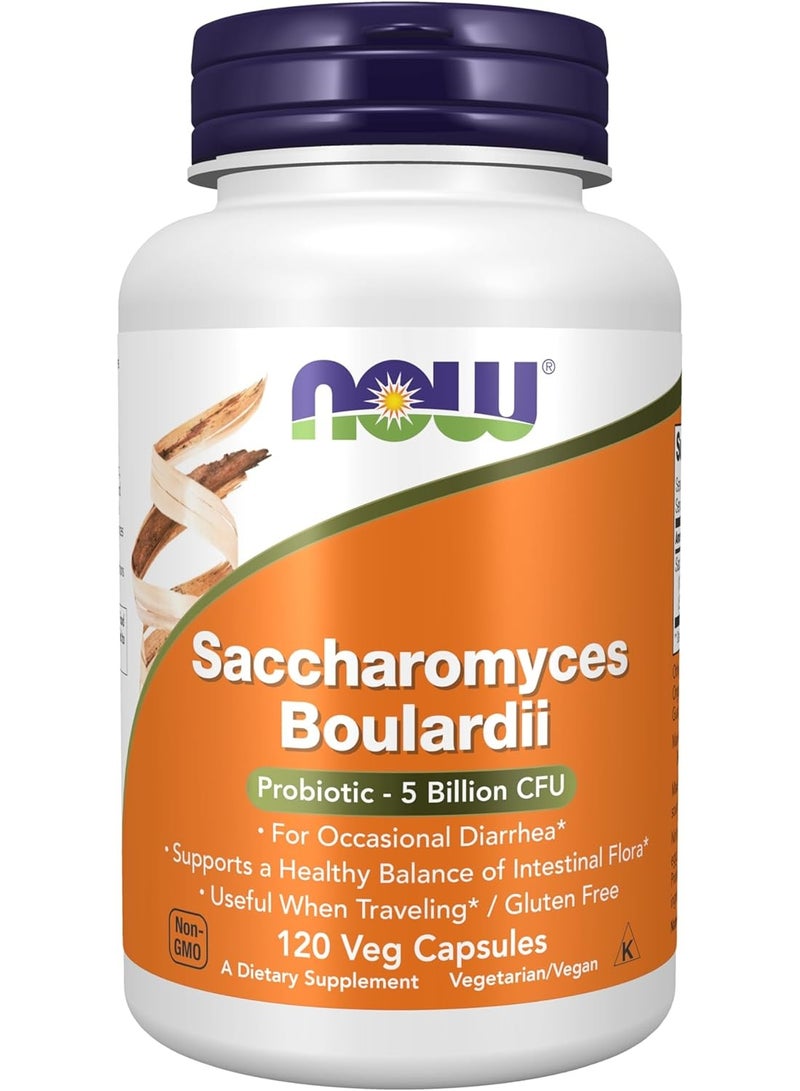 Now Foods, Saccharomyces Boulardii, 5 Billion CFU, 120 Veg Capsules