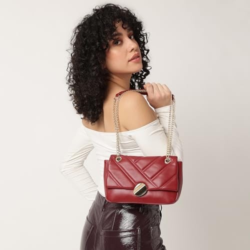 Fastrack Casual Sling Bag with Magnetic Closure for Girls, Medium Size with Internal Zipper, Made with High-Quality Faux Leather, Versatile and Durable Design - Image 2