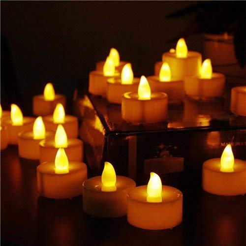 EIN SOF LED Tealight Candles - Pack of 48 pcs, Safe, Eco-Friendly, and Long-Lasting Flameless & Smokeless Candles for Romantic Ambiance and Versatile Decorating - Warm White, 3cmx3cm - Image 5