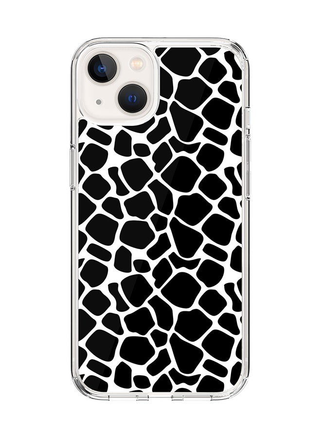 Classic Clear Case for Apple iPhone 14 Plus Case Hybrid Soft Cover Flexible Edges Anti Drop TPU PC Gel Thin Transparent Cover - Cow Skin Print