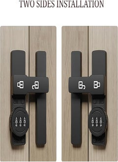 Generic 90 degree stainless steel special door lock, keyless cabinet lock mechanical password lock, file cabinet lock universal door lock (two installation methods)  - Image 5