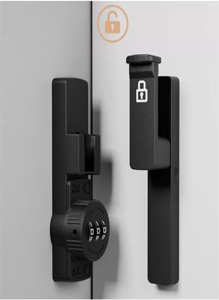 Generic - 90 degree stainless steel special door lock, keyless cabinet lock mechanical password lock, file cabinet lock universal door lock (two installation methods) - Image 1