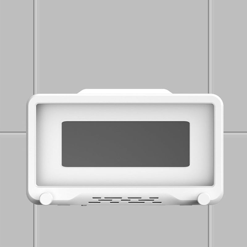 RiToEasysports Wall Mounted Shower Phone Holder Box with Rotatable Design for Bathroom ABS (White) - Image 5
