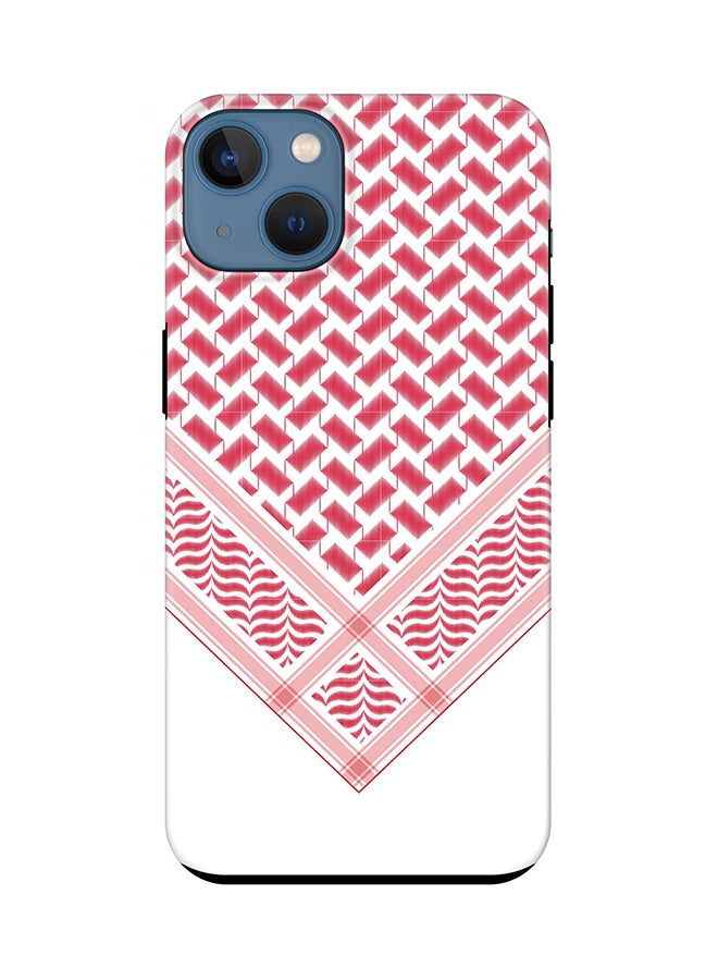 Stylizedd حافظة Tough Pro Series لهاتف Apple iPhone 14 Plus، حافظة مزدوجة الطبقات من البولي كربونات والبولي يوريثين الحراري، غطاء مخصص للهاتف المحمول مع حماية داخلية من البولي يوريثين الحراري، لمسة نهائية غير لامعة - Victory Shemag (أحمر)