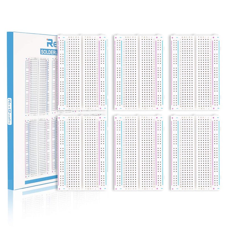 Ambberdr Store REXQualis 6 قطع لوح خبز صغير 400 نقطة لوحات خبز بدون لحام لتوزيع درع البروتو كتلة الاتصال - Image 1