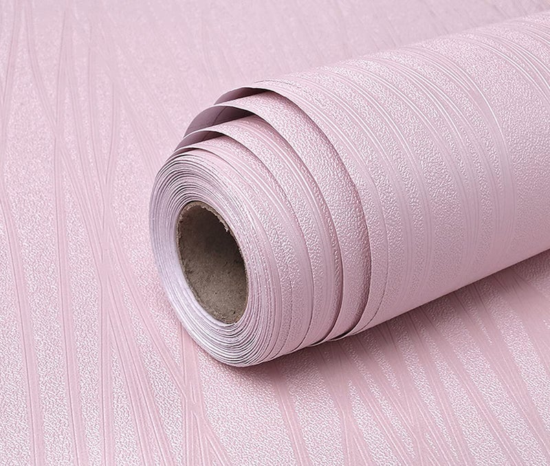ELTON Vinyl Shelf Liner Decorative Self Adhesive Vinyl Sheet for Table top,Furniture, Almirah Cupboard Stairs Walls and Other DIY, Renovation (45X300 cm, Pink line) - Image 1