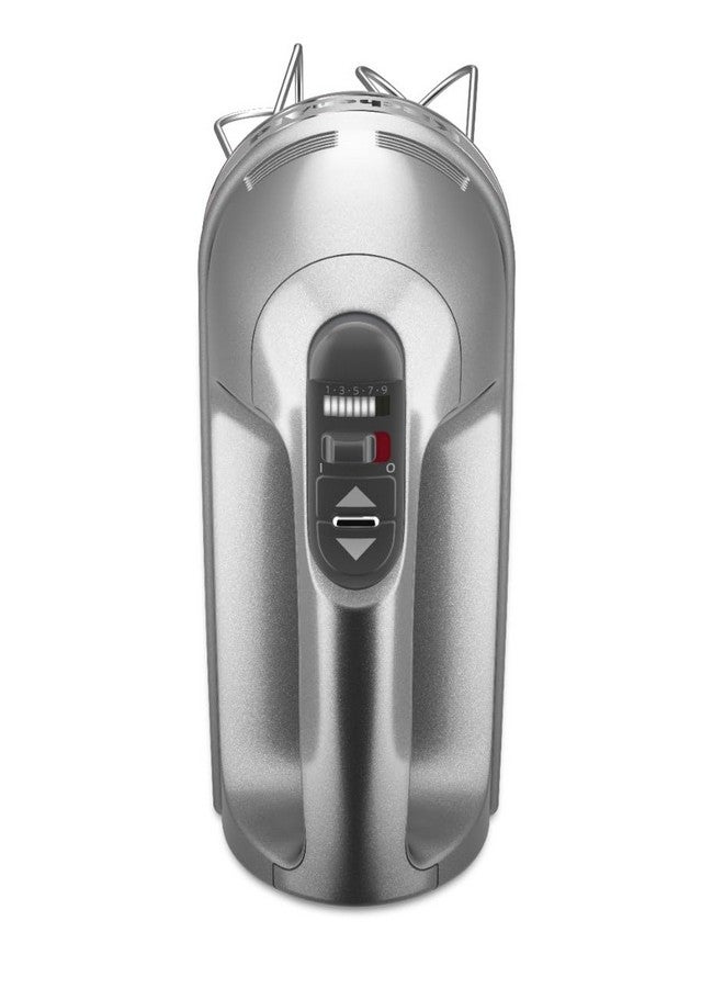 KitchenAid 9-Speed Digital Hand Mixer with Turbo Beater II Accessories and Pro Whisk - Contour Silver - Image 3