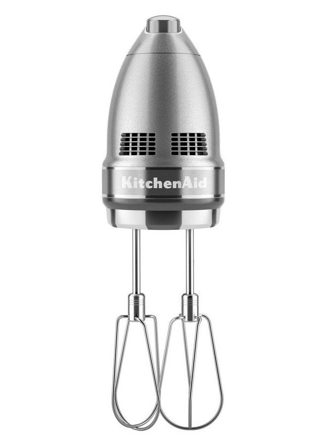 KitchenAid 9-Speed Digital Hand Mixer with Turbo Beater II Accessories and Pro Whisk - Contour Silver - Image 2