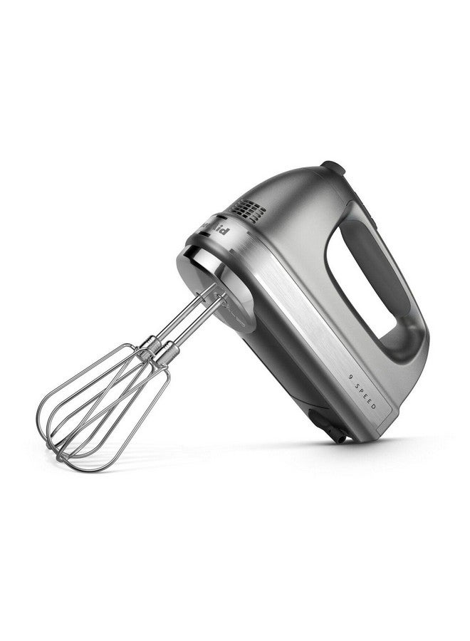 KitchenAid 9-Speed Digital Hand Mixer with Turbo Beater II Accessories and Pro Whisk - Contour Silver - Image 4