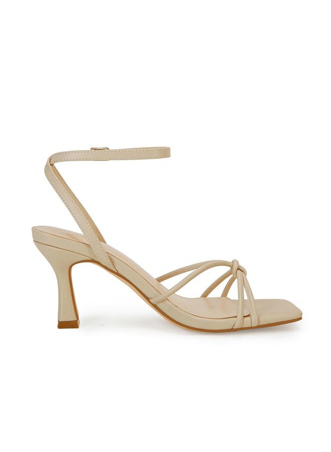 LAICIGO Women's Square Open Toe Heeled Sandals Stiletto Kitten Heel Ankle Buckle Strap Slingback Summer Dress Sandals - Image 5