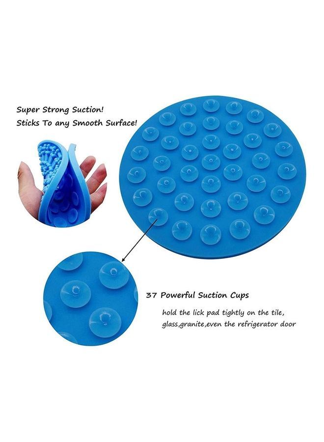 NIBEMINENT Silicone Slow Feeder Dog Treat Dispensing Mat Blue 5.90 x 5.90inch - Image 5