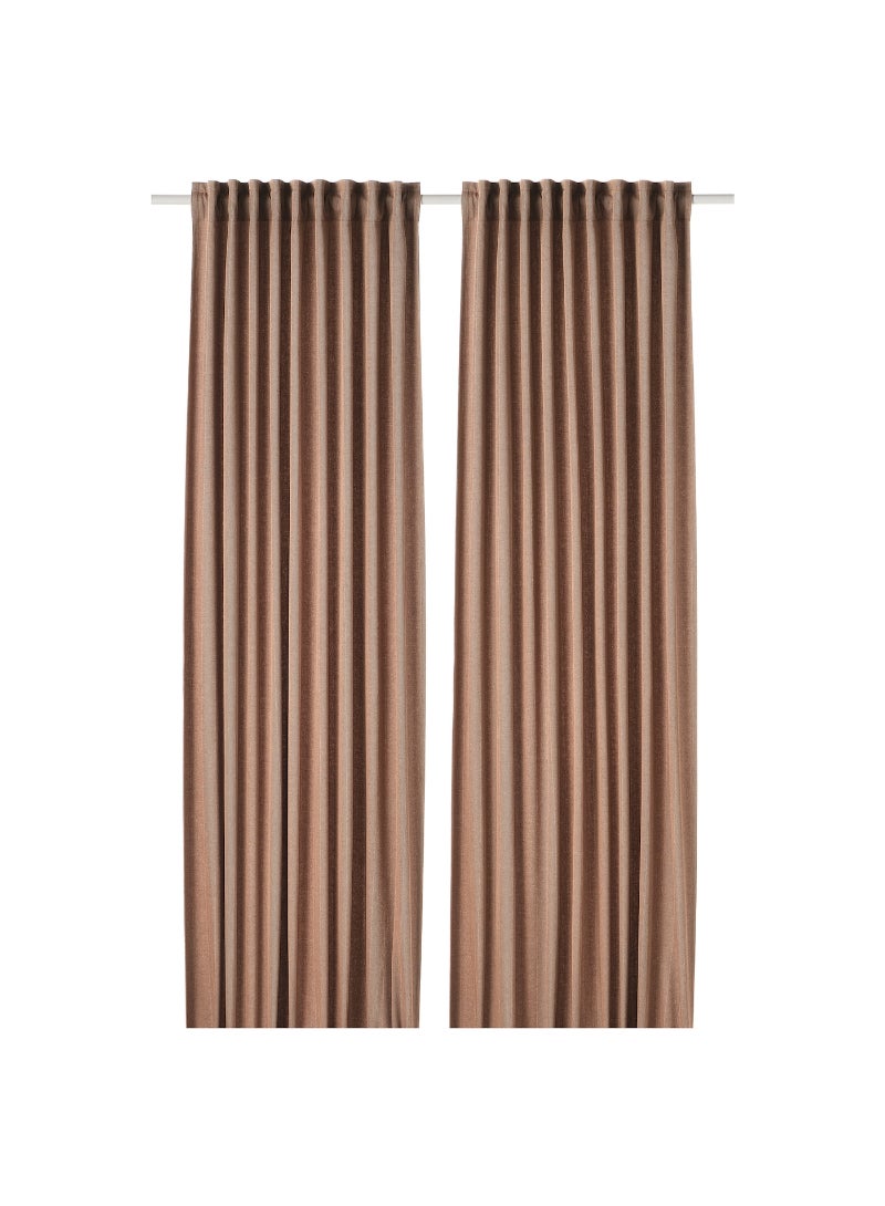 IKEA FRAKTA Room darkening curtains - 1 pair - dark red - 145x300 cm - Image 1