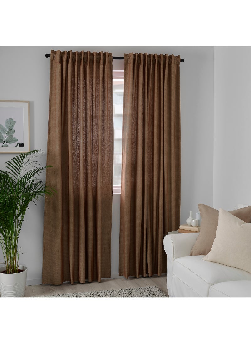 IKEA FRAKTA Room darkening curtains - 1 pair - dark red - 145x300 cm - Image 2