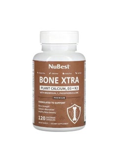 NuBest Bone Xtra Plant Calcium D3  K2 120 Vegetarian Capsules  - Image 1