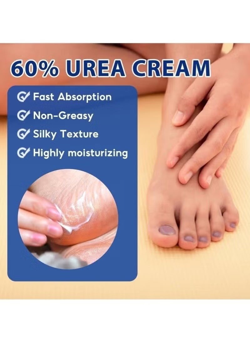 SUMAX 60% Urea Foot Cream with 2% Salicylic Acid, Intense Hydration Moisturizer for Dry Cracked Feet, Hands, and Body, Softens and Exfoliates Dead Skin, 50ml - Image 2