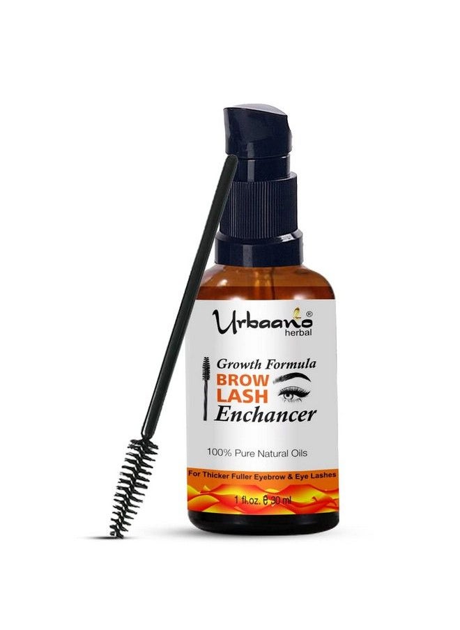 Urbaano herbal - Premium Eyebrow & Eyelash Growth Serum Oil With Best Organic Cold Pressed Almond & Castor Oil For Women & Men Transparent 30Ml (Eye Brow & Eye Lash Serum) - Image 1