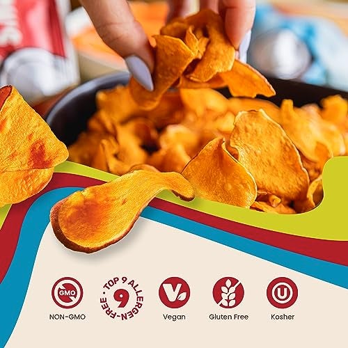 Jackson's Jackson’s Sweet Potato Kettle Chips with Sea Salt made with Premium Avocado Oil (1.5 oz, Pack of 10) - Allergen-friendly, Gluten Free, Peanut Free, Vegan, Paleo Friendly - Shark Tank Product - Image 5