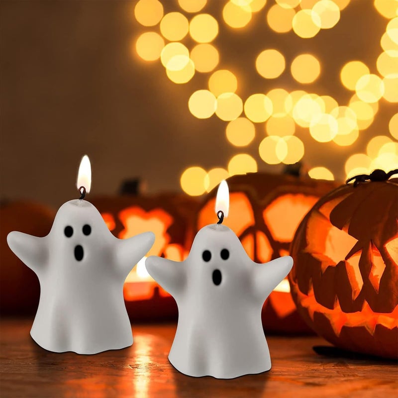 cheekyglo Halloween Ghost Shape Resin Mold, 3D Cute Ghost Silicone Candle Mold, DIY Aromatherapy Candles Soap Handmade Art Crafts Halloween Party Decor Props Gifts - Image 3