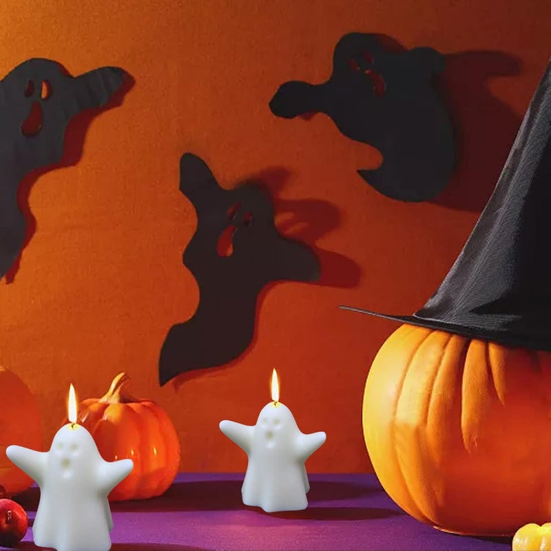 cheekyglo Halloween Ghost Shape Resin Mold, 3D Cute Ghost Silicone Candle Mold, DIY Aromatherapy Candles Soap Handmade Art Crafts Halloween Party Decor Props Gifts - Image 5