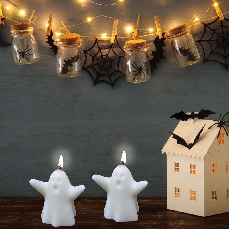 cheekyglo Halloween Ghost Shape Resin Mold, 3D Cute Ghost Silicone Candle Mold, DIY Aromatherapy Candles Soap Handmade Art Crafts Halloween Party Decor Props Gifts - Image 4