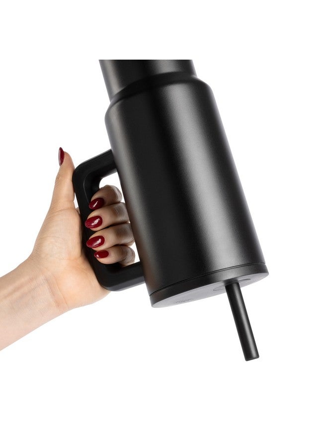 Simple Modern 40 oz Tumbler with Handle and Straw Lid | Leak-Proof Insulated Stainless Steel Water Bottle Travel Mug Cupholder Use | Gifts for Women Men Him Her | Trek Signature | Sea Glass Sage - Image 2