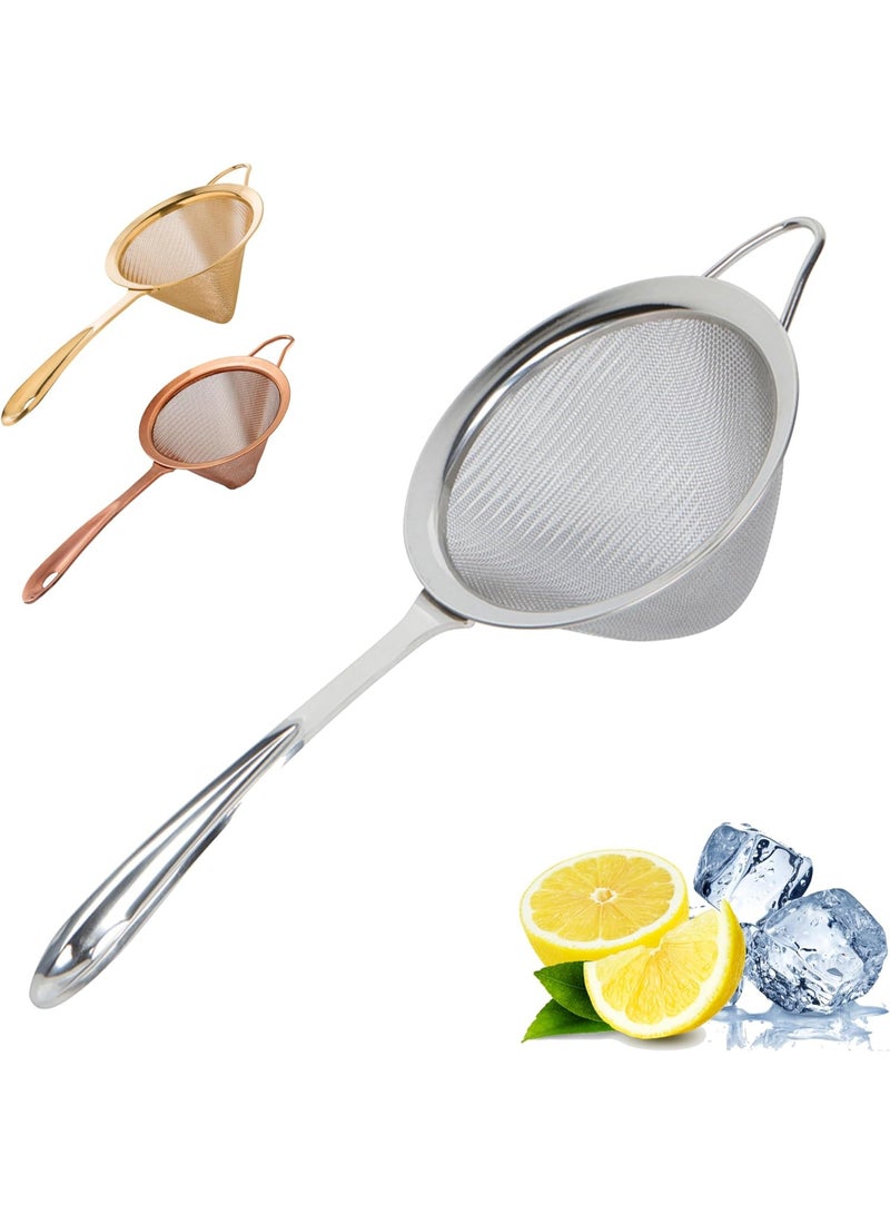 A Bar Above Stainless Steel Fine Mesh Cocktail Strainer, 304 Conical Sieve with Ergonomic Handle, Rustproof Bartender Tool for Double-Straining Tea, Coffee, Kombucha, and Culinary Prep - Image 1