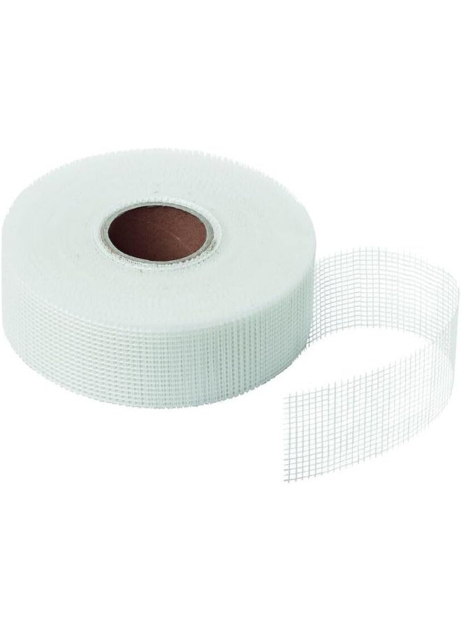Biella Biella Boral 50mm x 90m Plasterboard Mesh Joint Scrim - Self-Adhesive Fiberglass Tape for Drywall and Gypsum Board Repair  - Image 1