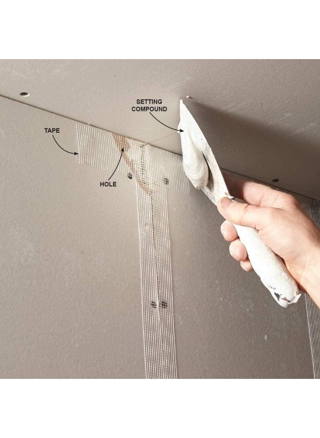 Biella Biella Boral 50mm x 90m Plasterboard Mesh Joint Scrim - Self-Adhesive Fiberglass Tape for Drywall and Gypsum Board Repair  - Image 3