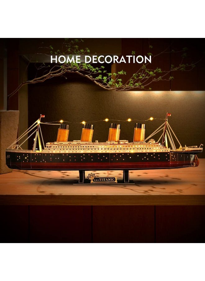 CubicFun - Titanic 3D Led Puzzles For Adults 88 Cm 266 Pieces,Titanic Toys For Adults Teens, Home Decor Birthday Gifts Adults Easter Gifts Teacher Gifts - Image 1