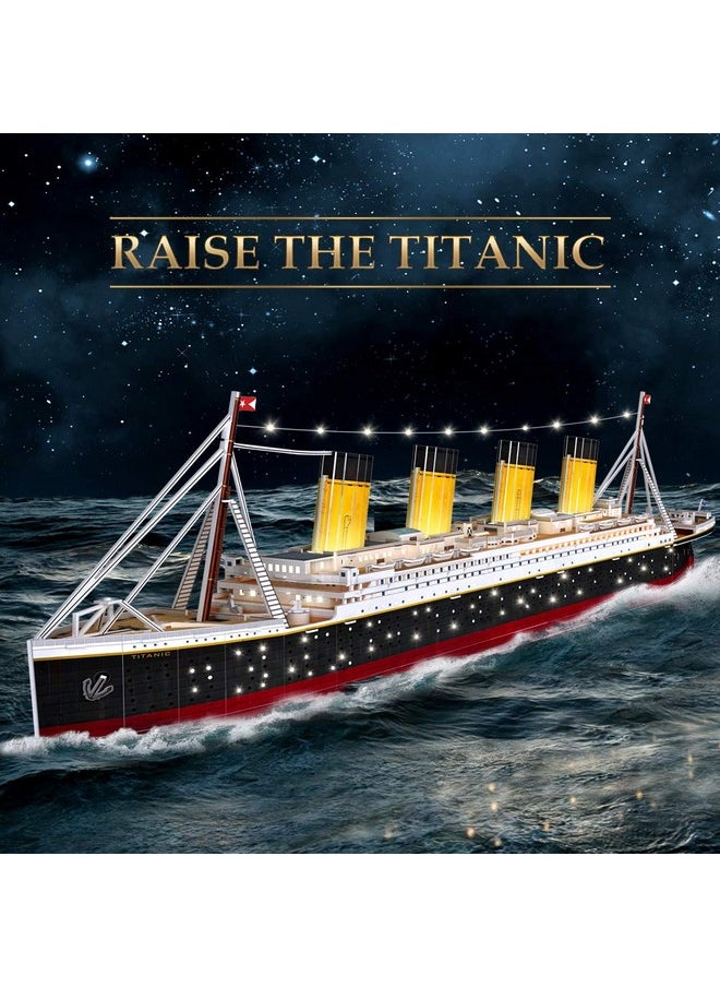 CubicFun - Titanic 3D Led Puzzles For Adults 88 Cm 266 Pieces,Titanic Toys For Adults Teens, Home Decor Birthday Gifts Adults Easter Gifts Teacher Gifts - Image 1